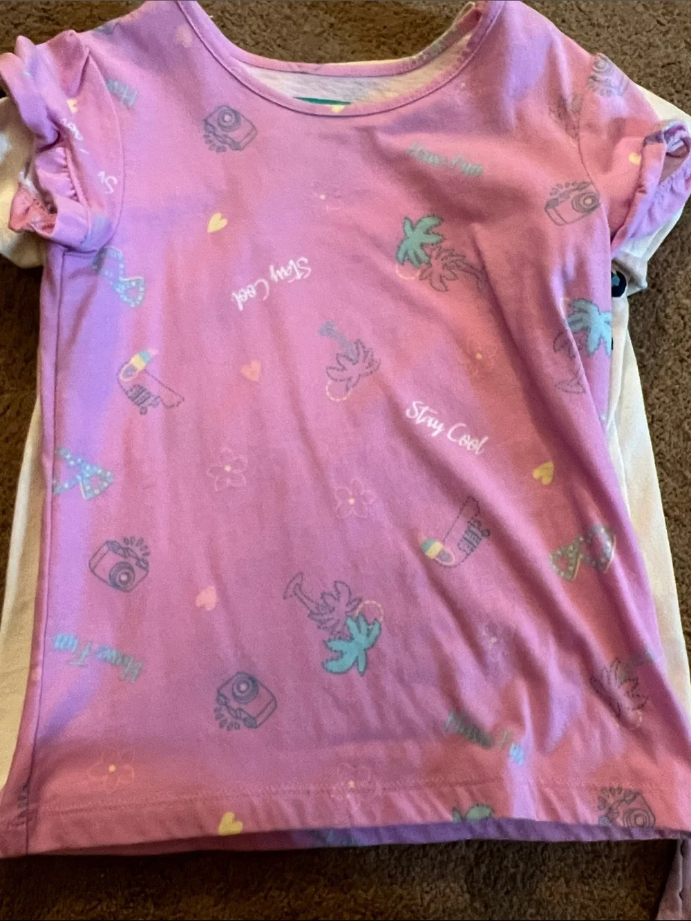 Gymboree Girls Mixed Short Sleeve Tops - Pink, White, Navy, Purple